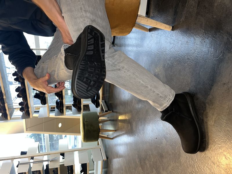 Men`s  boot with two zippers Black