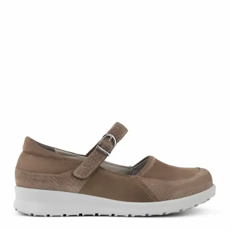 Ballerina with adjustable strap Brown